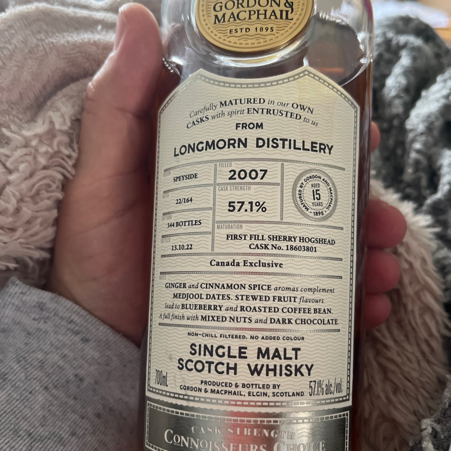 Longmorn 2007 15 Year Connoisseurs Choice Cask Strength (Gordon & MacPhail)