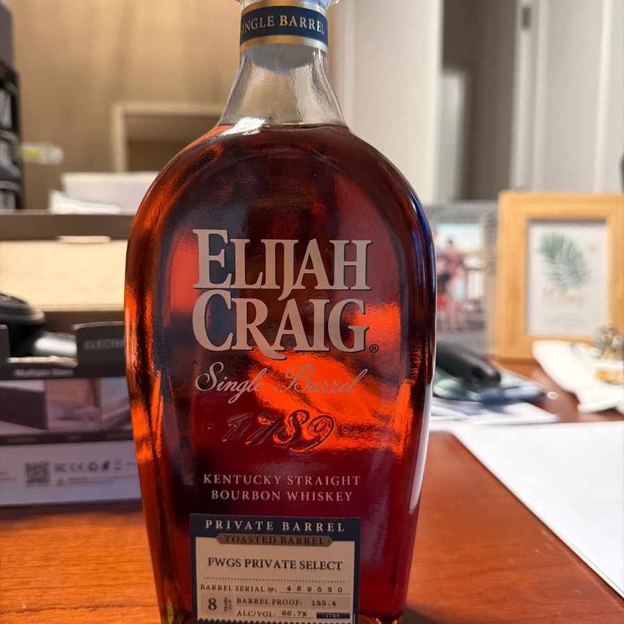 Elijah Craig Single Barrell Private Barrel Toasted Barrel Barrel Proof
