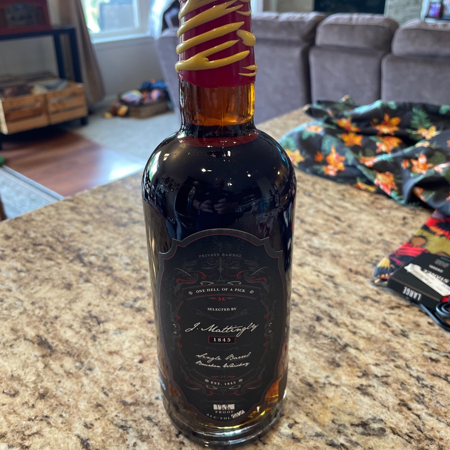 J. Mattingly 1845 Single Barrel Bourbon "Jeffs Cazzo Bourbon"