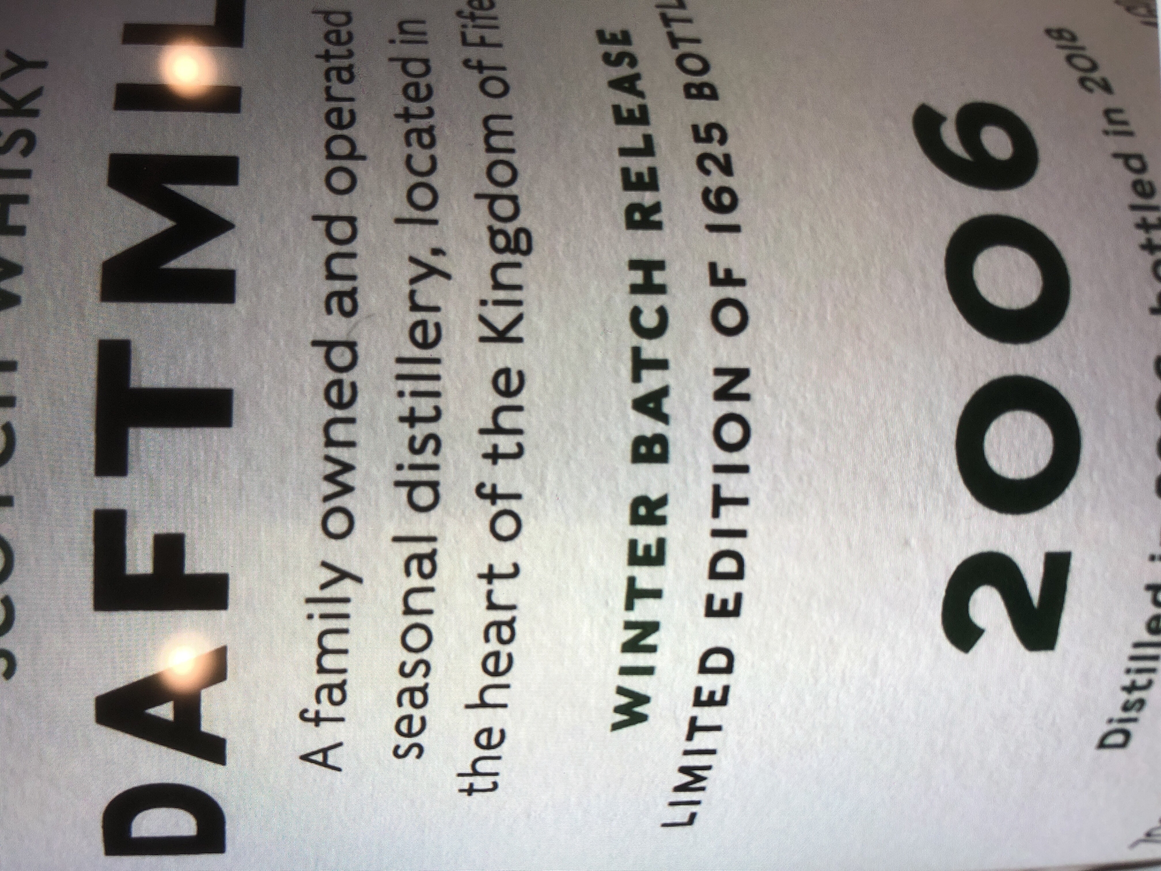 Daftmill 2006 Winter Batch Release (UK)