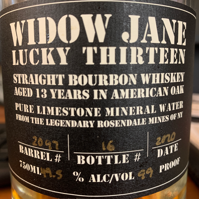 Widow Jane Lucky Thirteen single barrel #2097