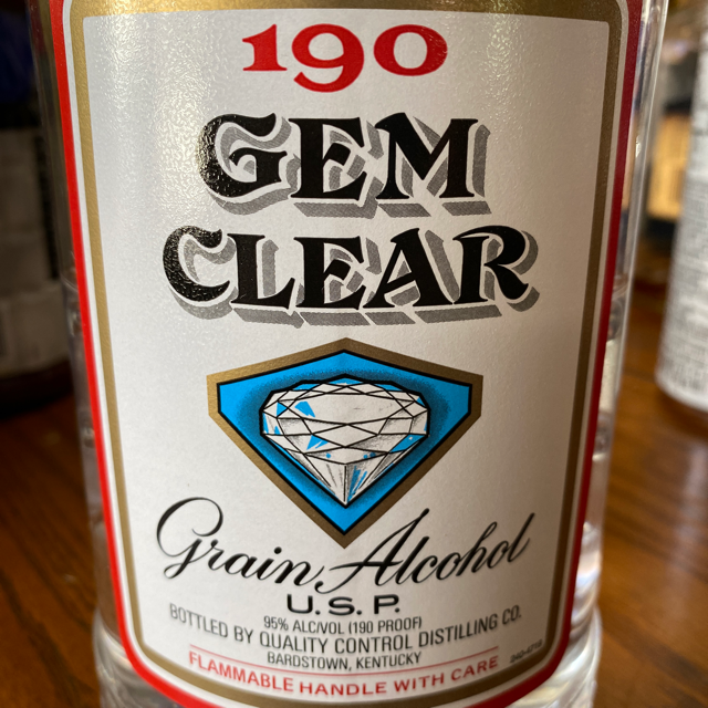 Gem Clear 190 Grain Alcohol U.S.P.