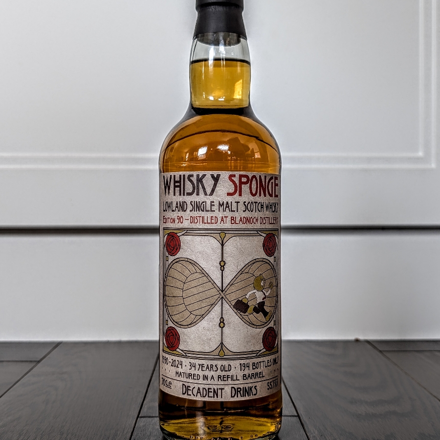 Whisky Sponge Bladnoch 1990 34 Year Lowland Single Malt Scotch Whisky