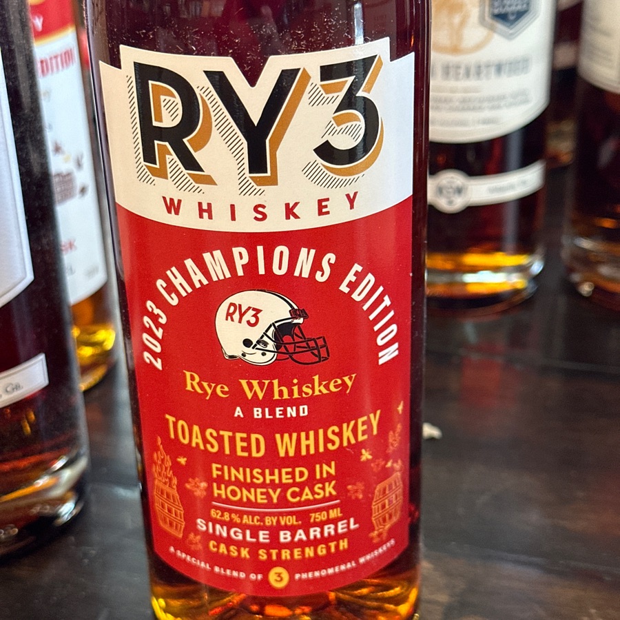 RY3 Whiskey 2023 Champions Edition Rye Whiskey a Blend