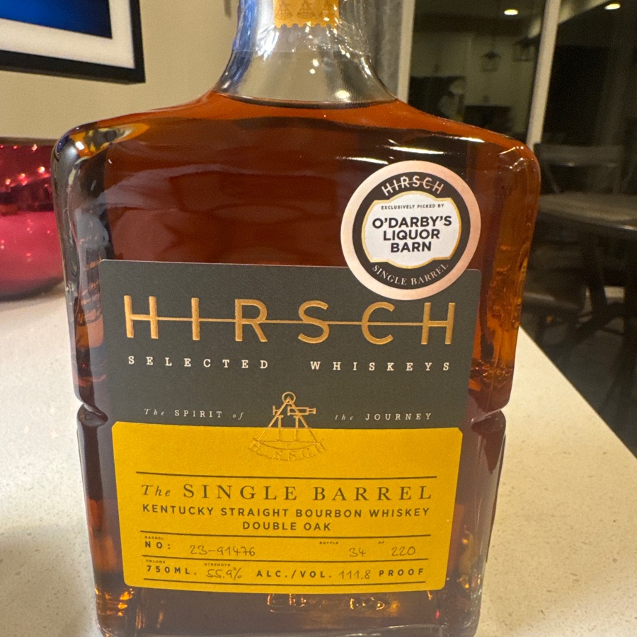 Hirsch Single Barrel Kentucky Straight Double Oak "Odarby's Liqour Barn"
