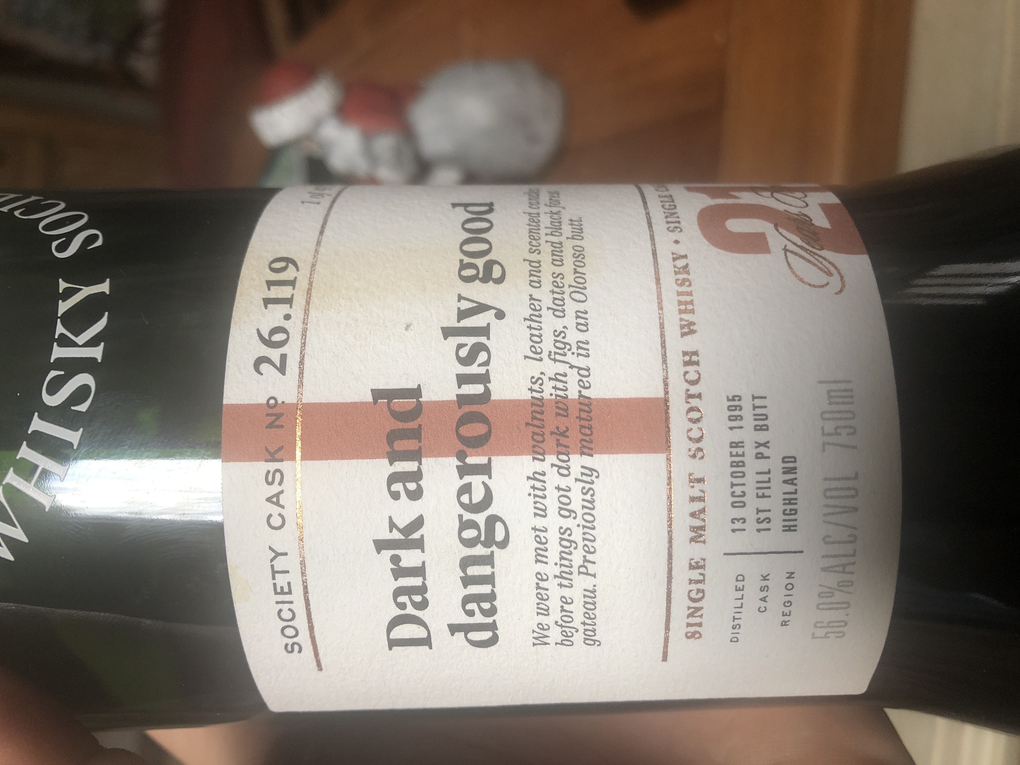 Dark and dangerously good 26.119 (SMWS)