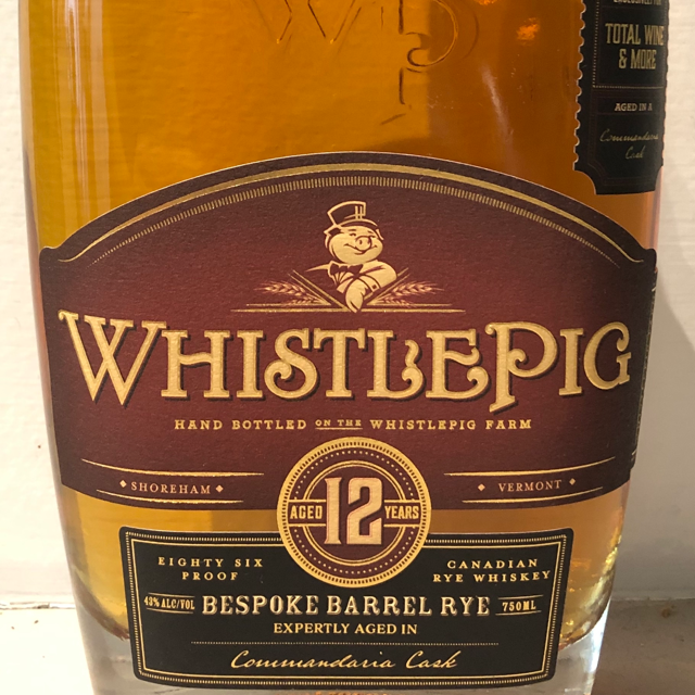Whistlepig Bespoke Barrel Rye Commandaria Cask 12 Year (Total Wine & More)
