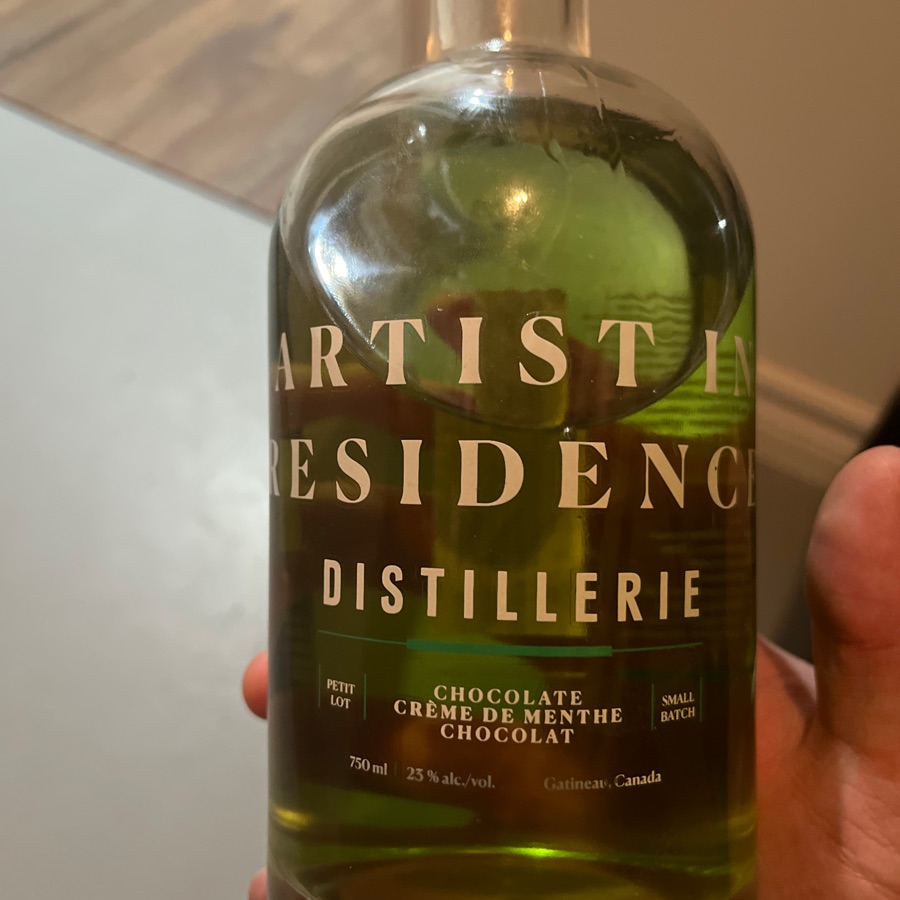 Artist in Residence Crème Menthe Chocolat Liqueur