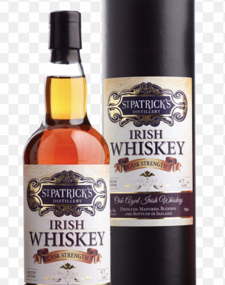 St. Patrick's cask strength Irish Whiskey