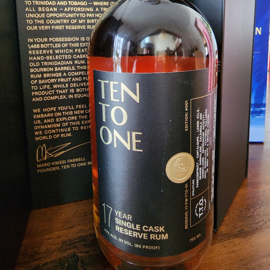 Ten to One 17 Year Single Cask Reserve Rum