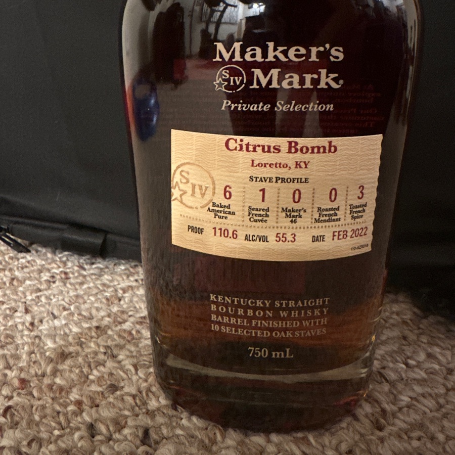 Maker's Mark Private Selection Citrus Bomb
