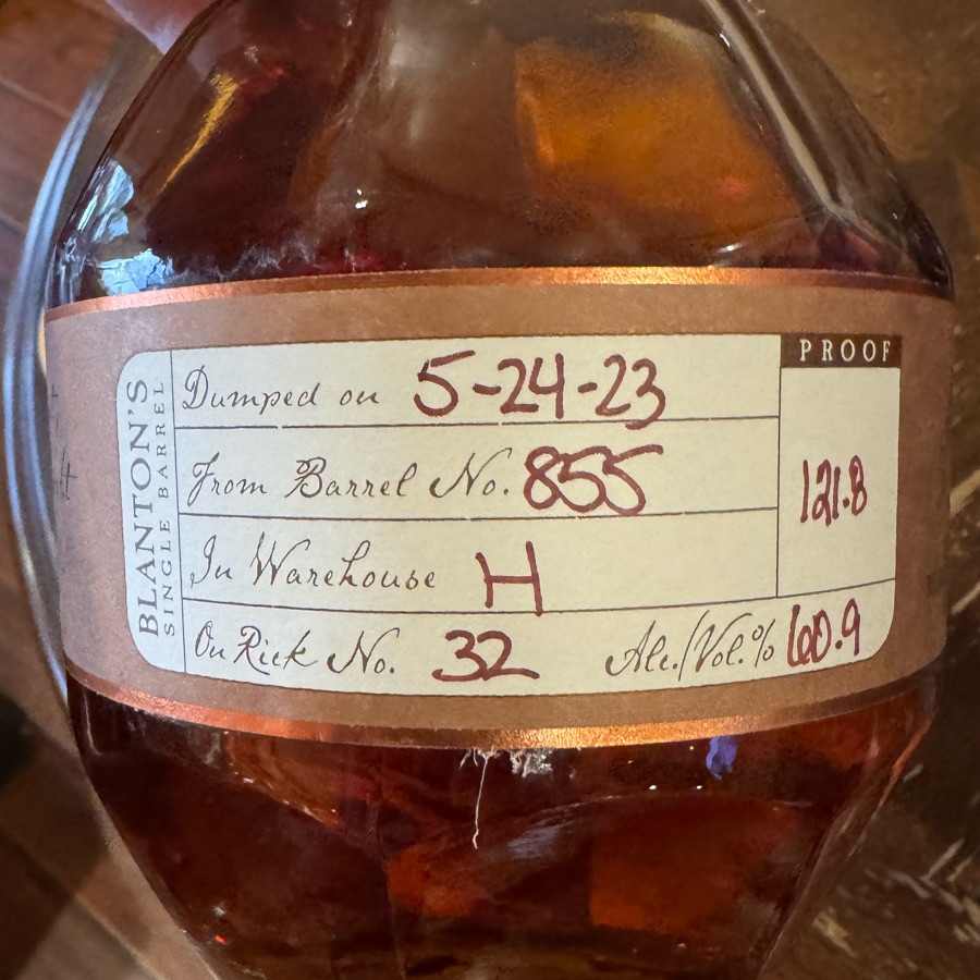 Blanton's Straight From The Barrel (Dumped in 2023 - Barrel 855)