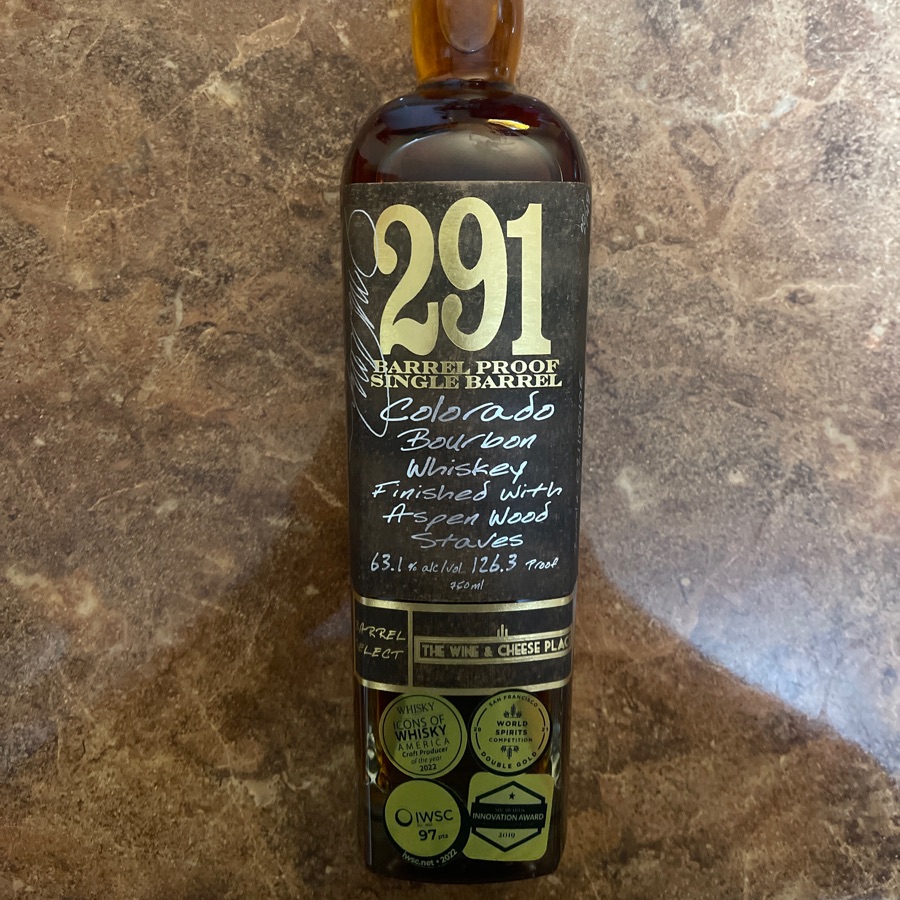 291 Colorado Barrel Proof Single Barrel (Wine and Cheese Place)