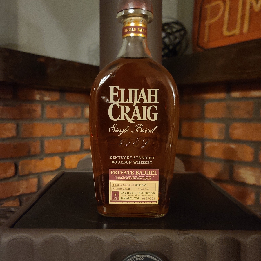 Elijah Craig Private Barrel Menlo Park & Division Liquor