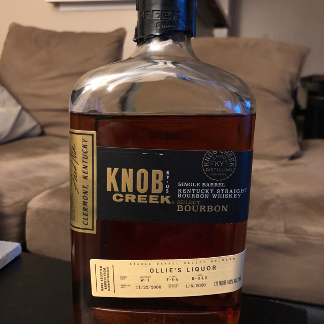 Knob Creek Single Barrel Select W-1 F-04 R-043 (Ollie's Liquor)