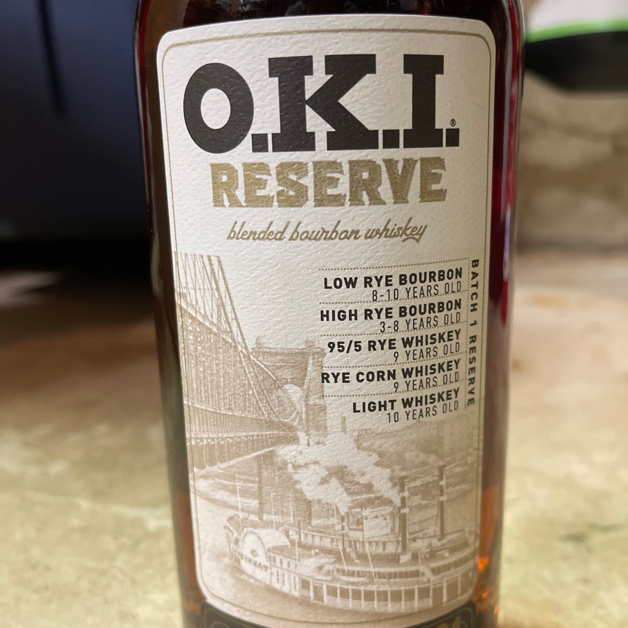 O.K.I Reserve blended bourbon whiskey - batch 1 reserve