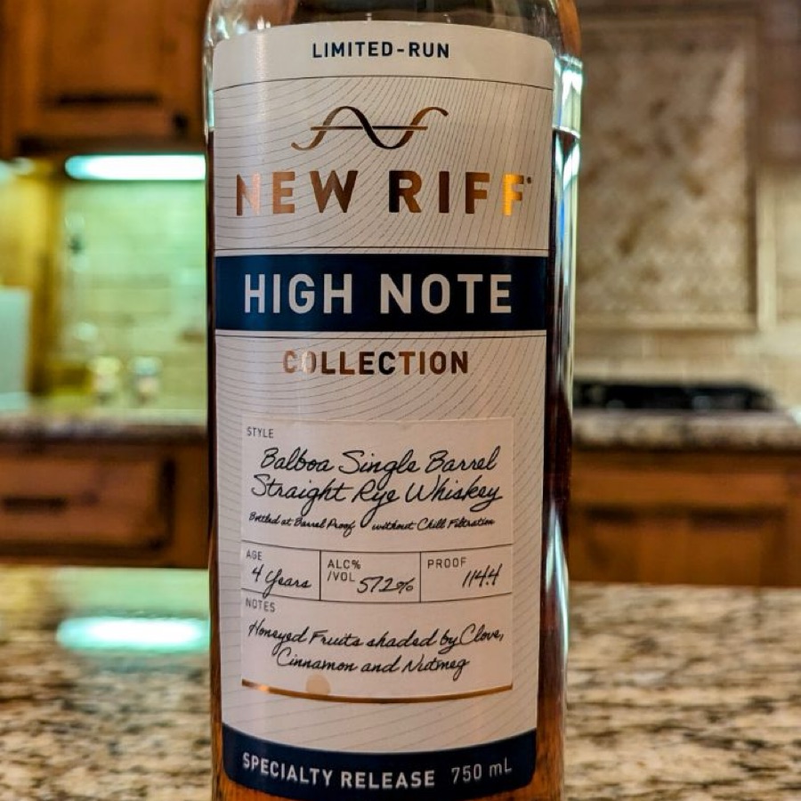 New Riff High Note Collection Balboa Single Barrel Straight Whiskey Specialty Release