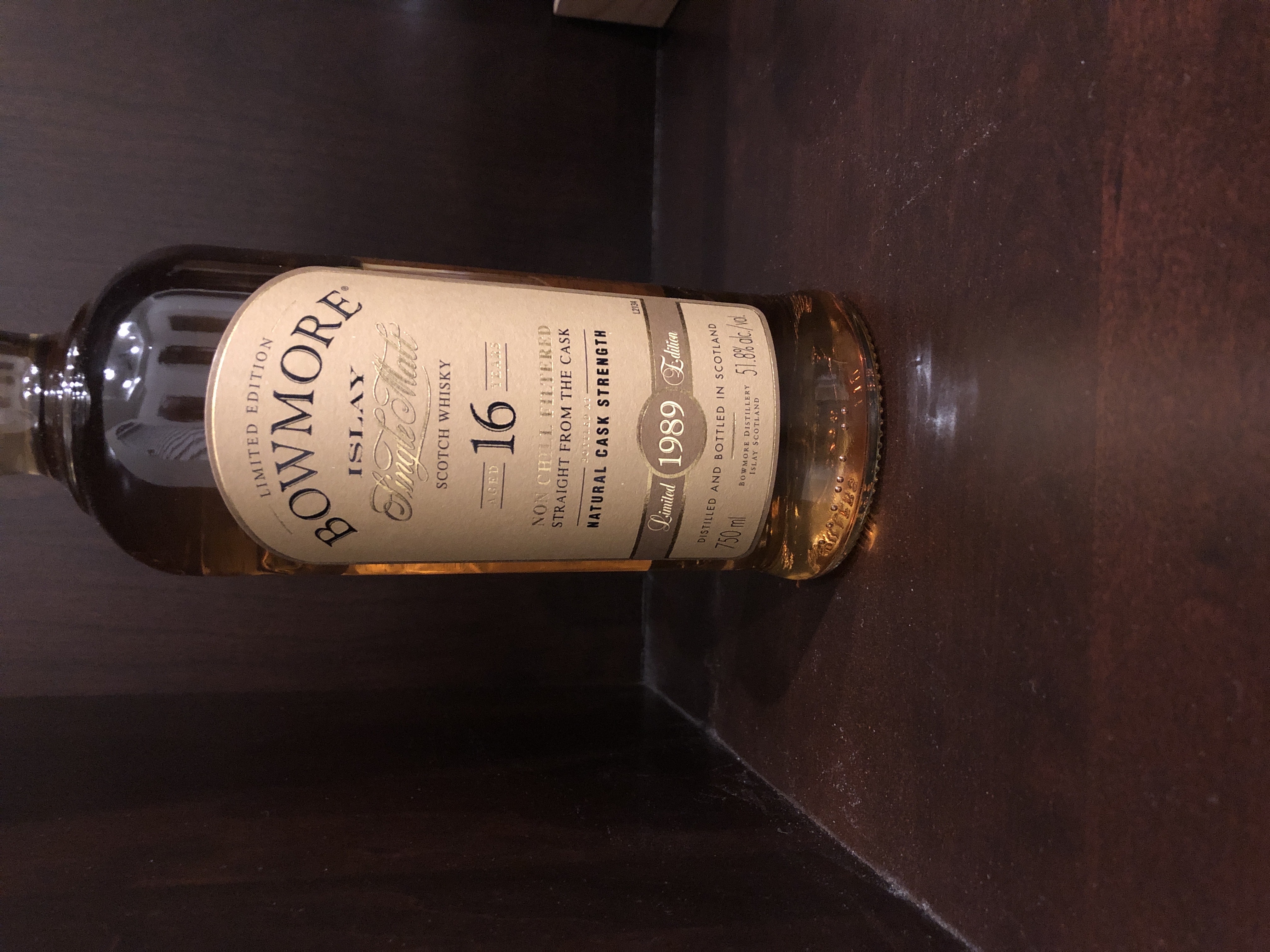 Bowmore 16 Year Natural Cask Strength 1989 Limited Edition