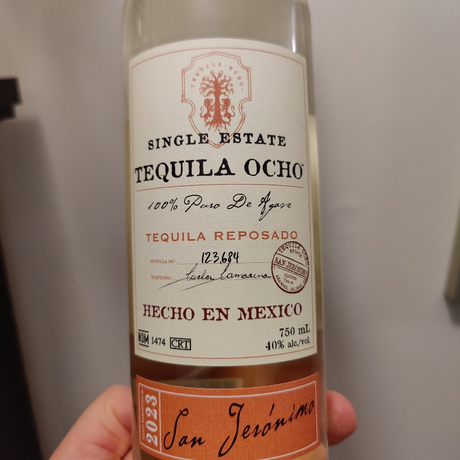 Tequila Ocho Reposado San Jerónimo 2023