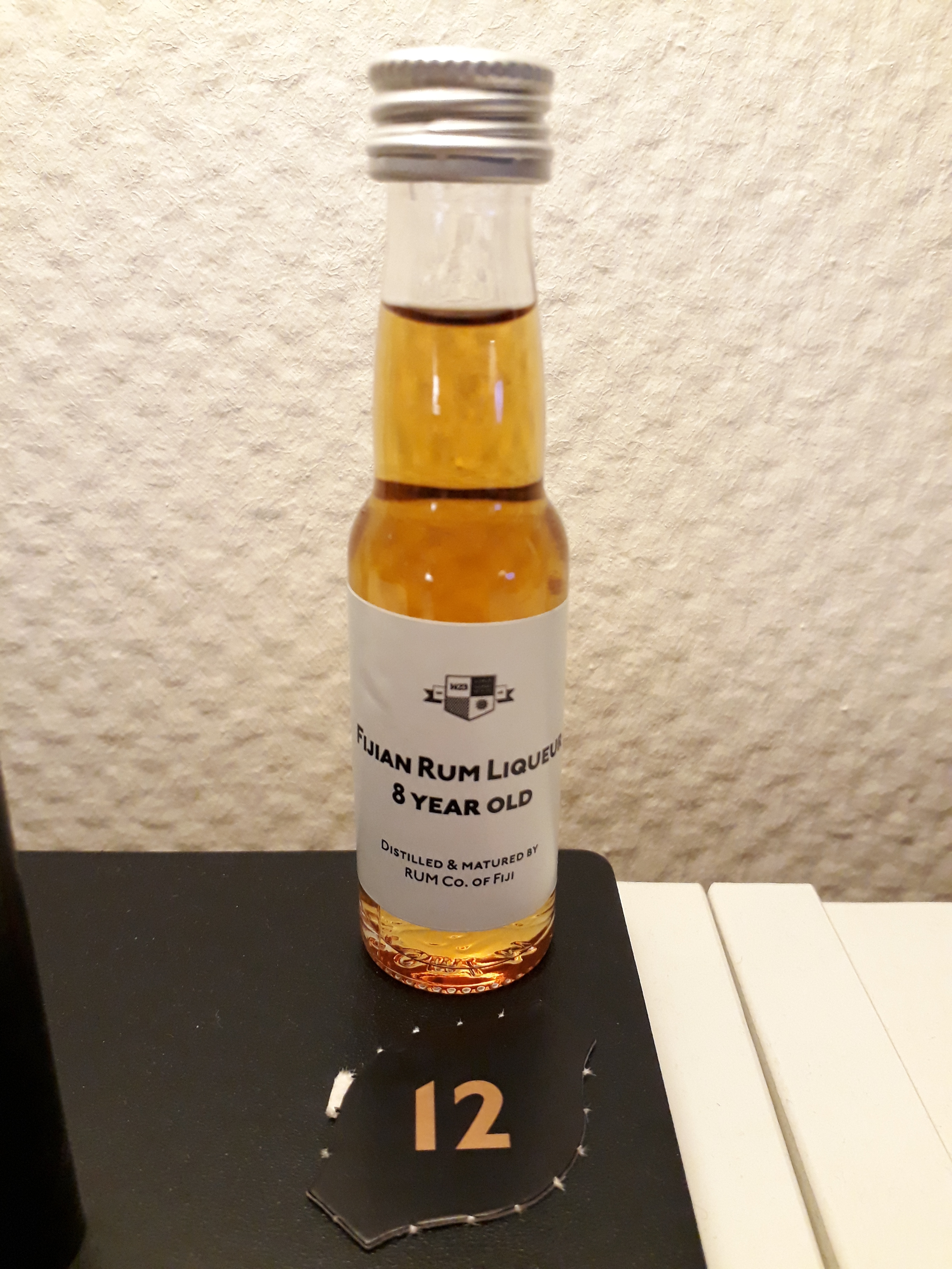 Rum CO. Of Fiji 8 YO signature