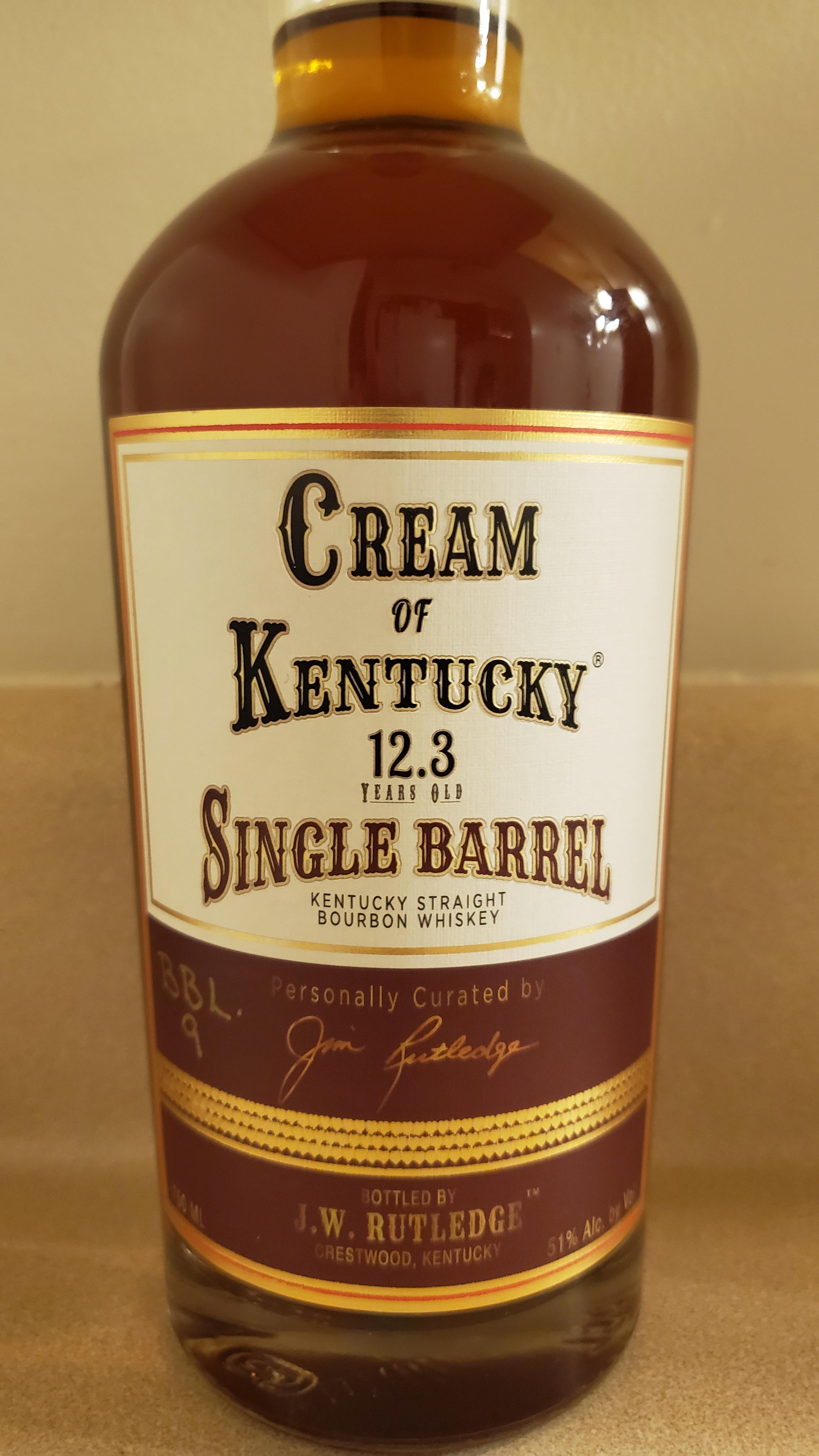 Cream of Kentucky 12.3 Year Old Single Barrel