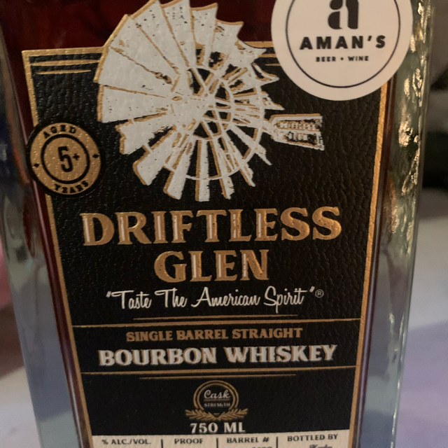 Driftless Glen Single Barrel Straight Bourbon (Aman's)