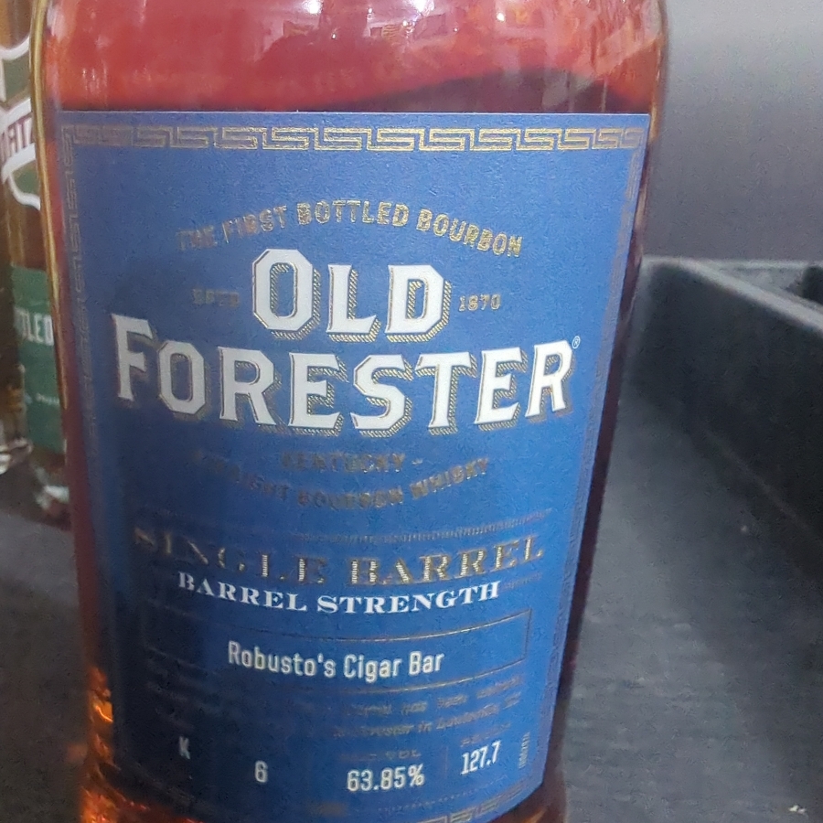 Old Forester Single Barrel "Robusto's Cigar Bar whse K floor 6