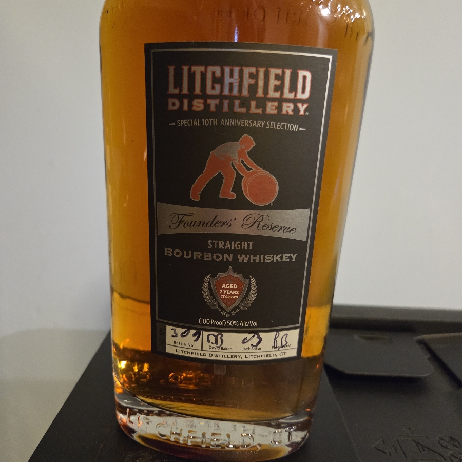 Litchfield Distillery Straight Bourbon Whiskey, Founder's Reserve