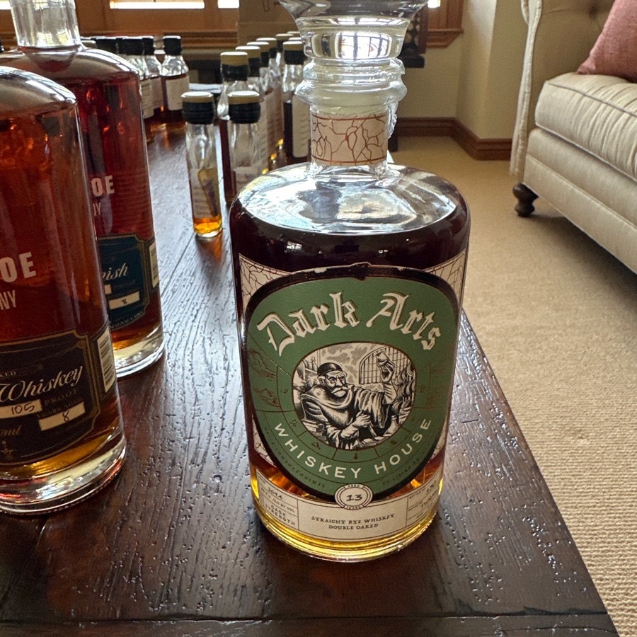 Dark Arts Whiskey House Aged 13 Years Cask Strength Straight Rye Whiskey Double Oaked
