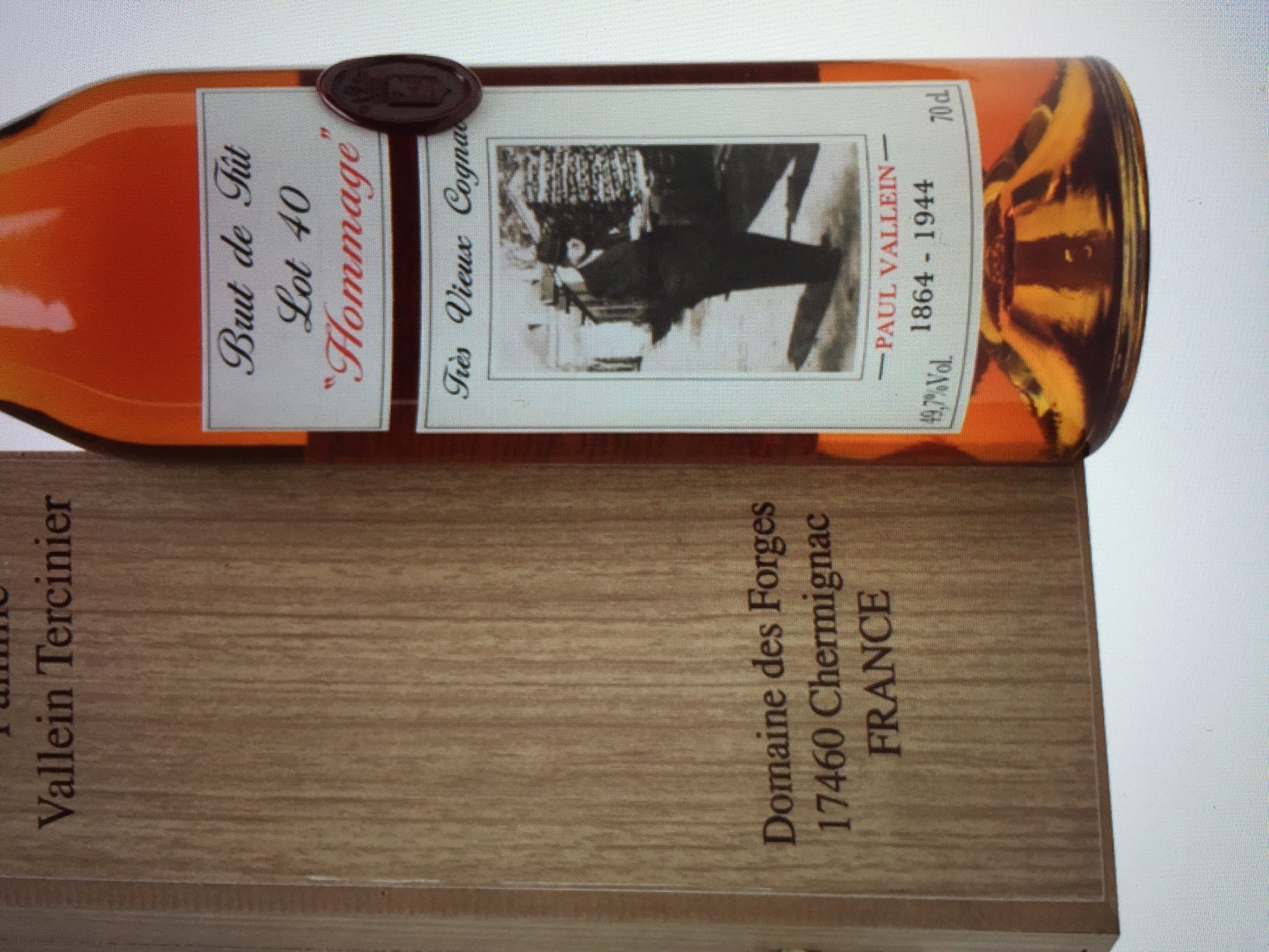 Vallein-Tercinier Lot 40 cognac
