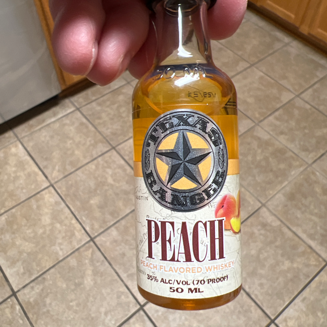 Texas Ranger Peach Flavored Whiskey