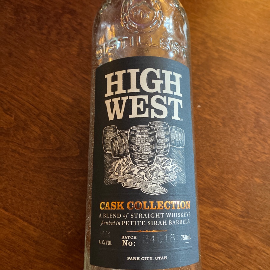High West Cask Collection Blend of Straight Whiskeys Petite Sirah Barrels Finish