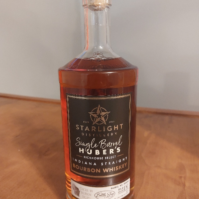 Starlight Single Barrel Huber's Rickhouse Select Bourbon (CWBS High Ryes)