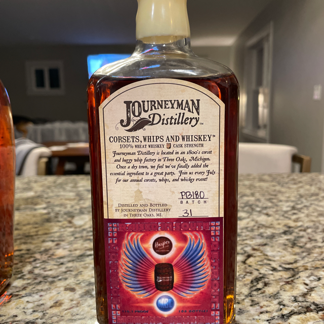 Journeyman Distillery Corsets, Whips, and Whiskey Michigan Bourbon Club Pick