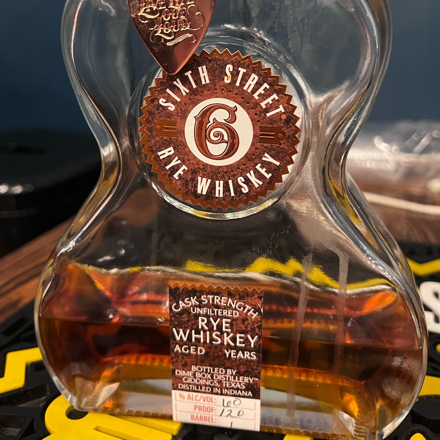 SIxth Street Rye Whiskey Cask Strength Unfiltered Rye Whiskey Aged 10 Years (Barrel: 1)
