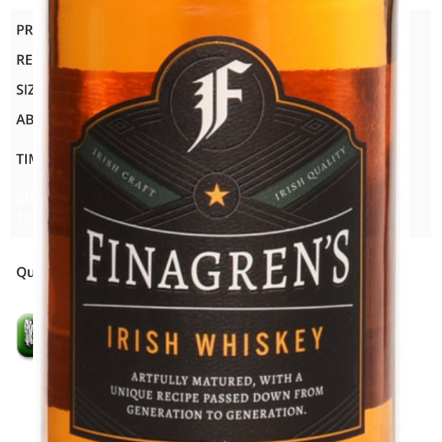 Finagren's Irish Whiskey