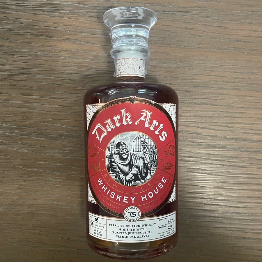Dark Arts Straight Bourbon Whiskey Finished With Toasted Jupilles Fluer French Oak Staves