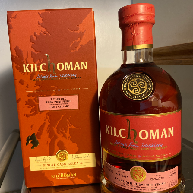 Kilchoman 7 Year Old Ruby Port Finish Single Cask