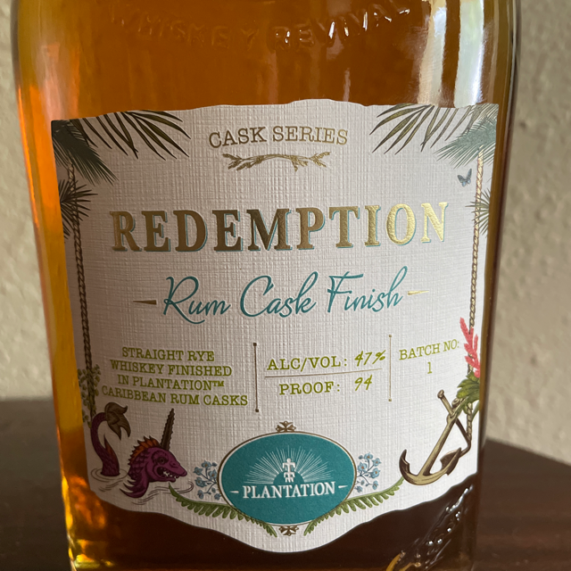 Redemption Rye Rum Cask Finish (Batch 1)