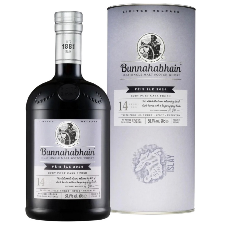 Bunnahabhain 14 year old ruby port cask finish – fèis ìle 2024 edition