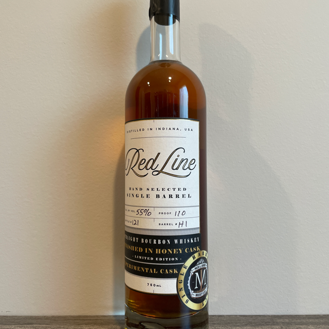 Red Line Straight Bourbon Whiskey Finished in Honey Cask Single Barrel (Mash & Journey)