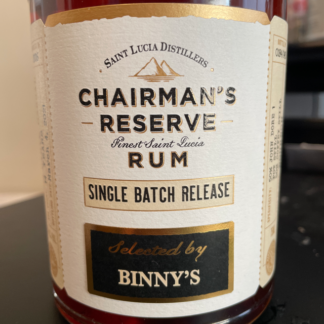 Chairman's Reserve single batch release 14 years old (Binny's pick)