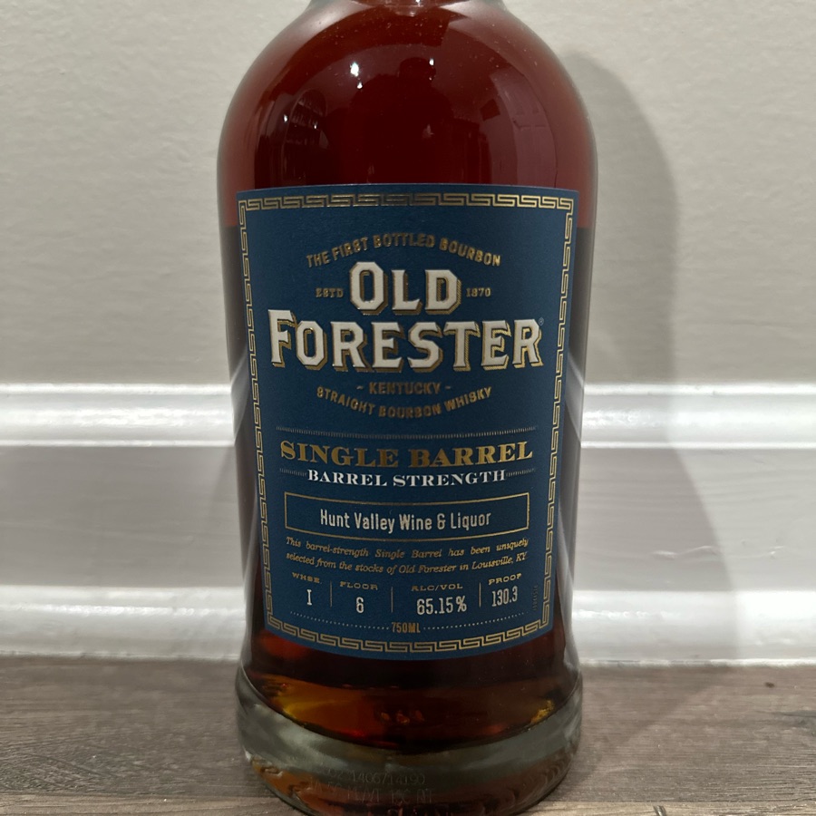 Old Forester Single Barrel Bourbon Barrel Strength (Hunt Valley Wine & Liquor)