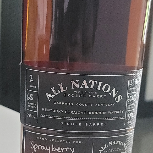 ALL NATIONS SINGLE BARREL 13 YR SBS