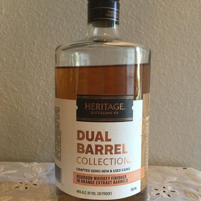Heritage Distilling Dual Barrel Bourbon finished in Orange extract barrels