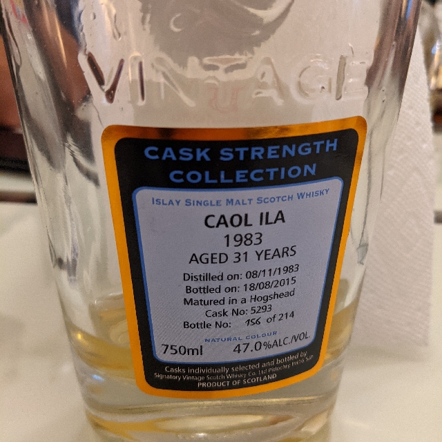 Caol Ila Cask Strength aged 31 years