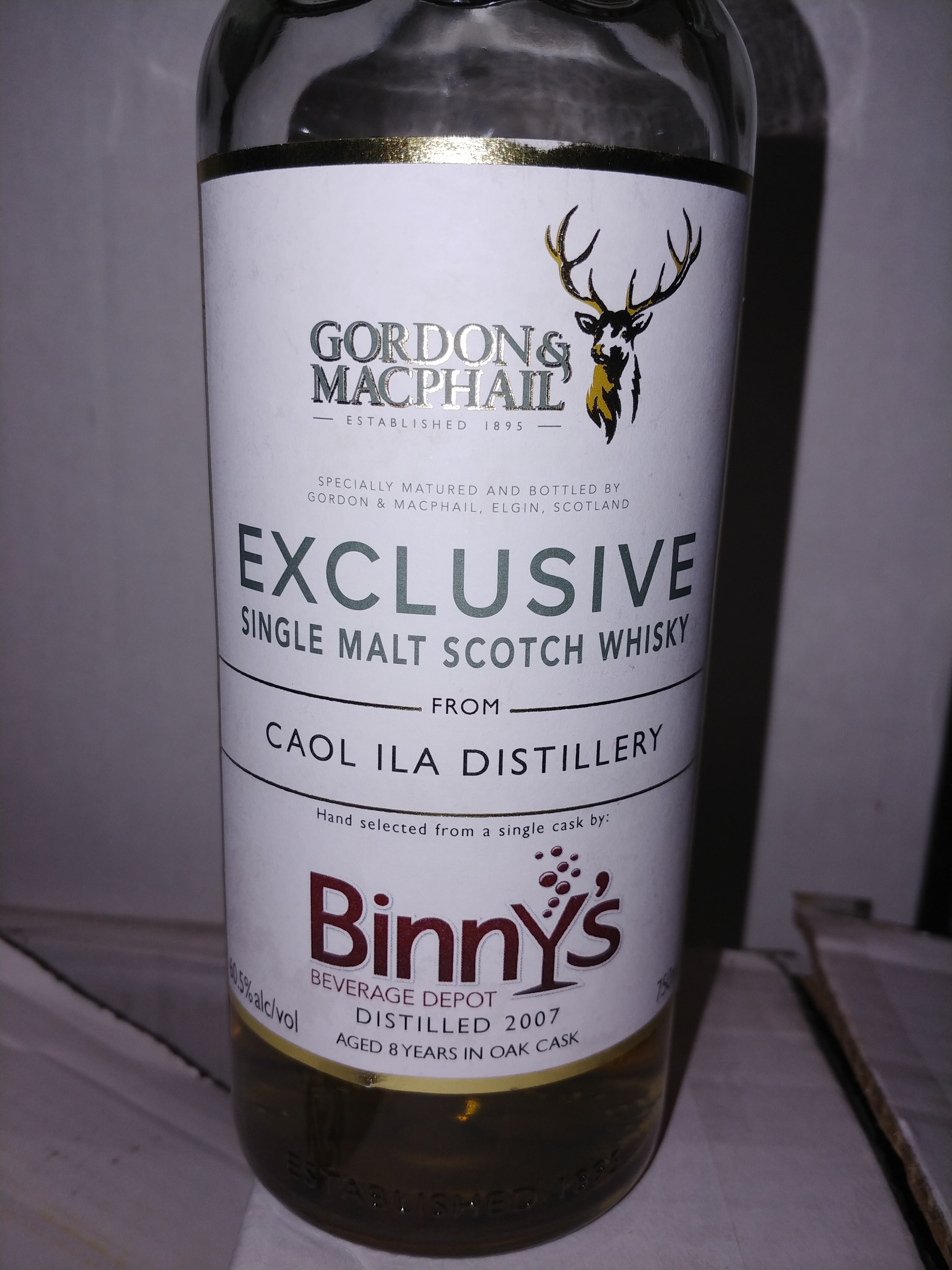 Caol Ila 2007 (Gordon & Macphail) Binny's