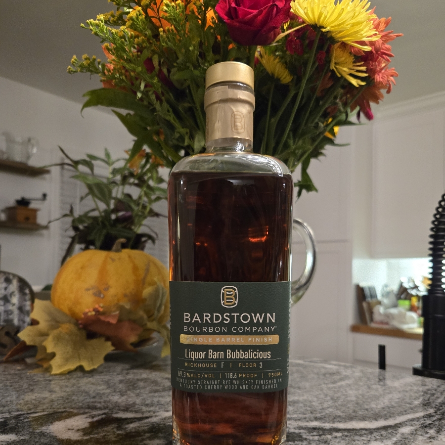 Bardstown Bourbon Company single barrel finish rye "LiquorBarn Bubbalicious" toasted cherry wood and oak barrel