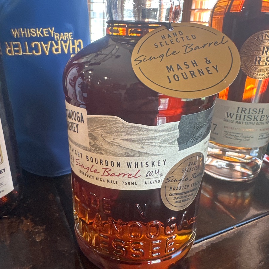 Chattanooga Whiskey Straight Bourbon Whiskey Single Barrel Selected by Mash & Journey "Tennessee Tootsie Roll"