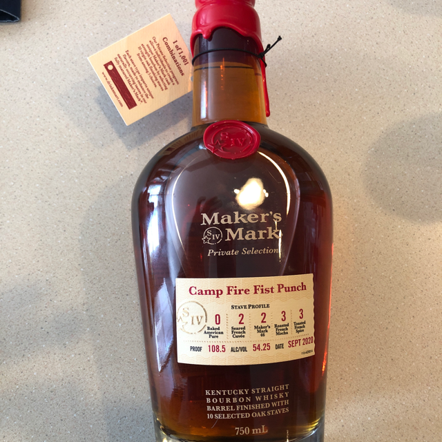 Makers Mark Private Select Camp Fire Fist Punch